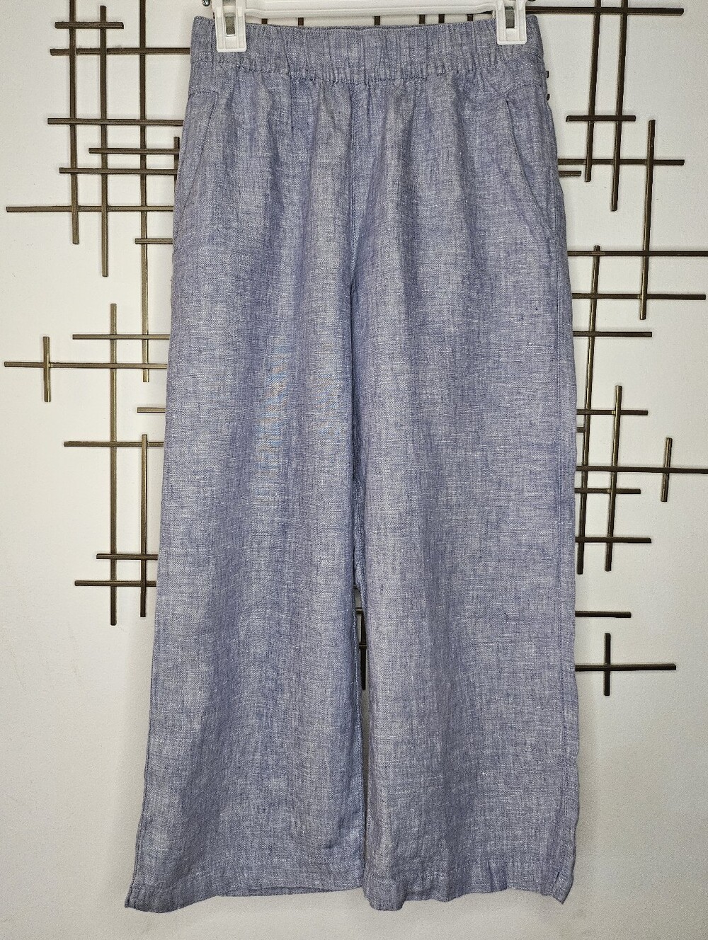 XS- Cynthia Rowley- Linen Wide-Leg Chinos